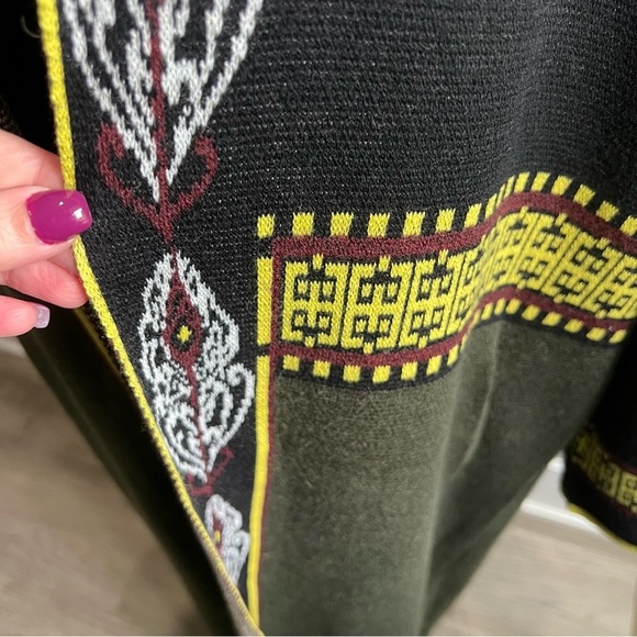 Maxsport Long Multicolored Bohemian Art to Wear Lagenlook cardigan with pockets - Picture 2 of 9